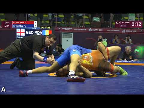 1/2 FS - 65 kg: G. ELBAKIDZE (GEO) v. N. GRAHMEZ (MDA)