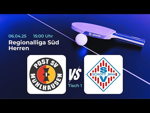 Post SV Mühlhausen II vs. SV SCHOTT Jena | Tischtennis Saison 24/25 - Tisch 1