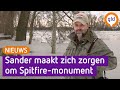Zorg om monument voor Spitfire-piloot door ijs en hoogwater
