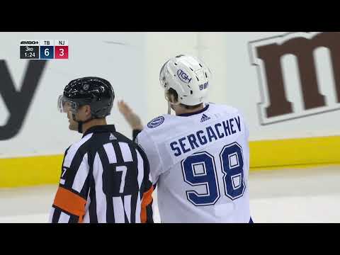 NHL Fight - Lightning @ Devils - Sergachev vs Severson - 15/02/2022