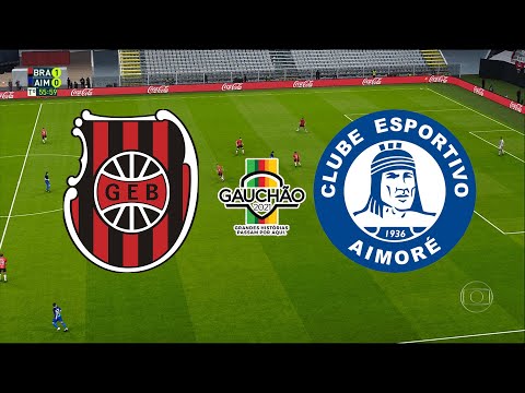 BRASIL DE PELOTAS X AIMORÉ - CAMPEONATO GAÚCHO 2021 - 1ª RODADA - 27/02/2021 - PES 2021