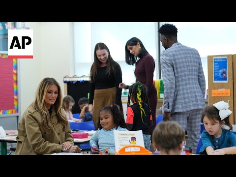 Video | Melania Trump and Usha Vance visit military families in North