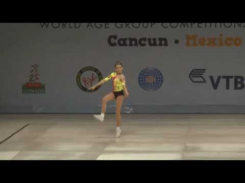 WCH Aeróbic Cancún 2014   FINAL IW AG1   Nicole KALOYANOV  USA