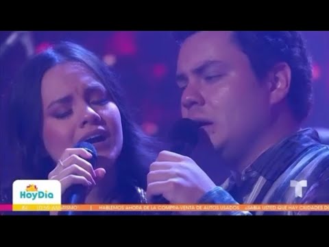 Sara Sosa y Manuel José (Te quiero así)en #hoydía #telemundo 27 Octubre LaScala en Miami
