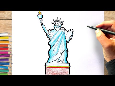 Comment dessiner la statue de la liberté facilement