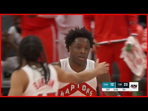 OG Anunoby One Handed JAM | RAPTORS vs HORNETS | Jan 25, 2022 | 21-22 NBA Season