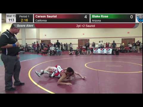 19 Men 113 Carson Sauriol California vs Blake Rose Arizona 4759336104
