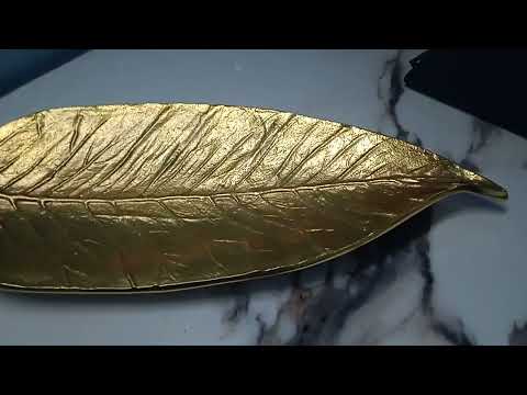 Gold Plated Aluminium Leaf Trays, For Multipurpose, Size: 50 X 18 X 4 cm Height Approx