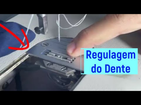 Como Regular o Dente da Máquina de costura Reta, não puxa o tecido, derrapando   (parte 1)