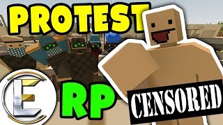 PROTEST RP | Protesting goes out of hand! - New Law and Swat throw TEAR GAS! (Unturned Roleplay)