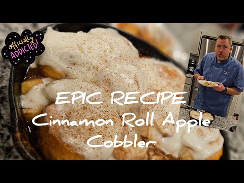 EPIC RECIPE- CINNAMON ROLL APPLE COBBLER #carolinachef #simplecookingmadesimple #cinnamonrollcobbler