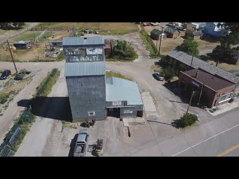 Grain elevator in Hall is rural Montana skyscraper