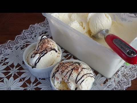 Crème glacée à la vanille / كريم قلاصي بالفانيلا أو مثلجات بالفانيلا بدون آلة