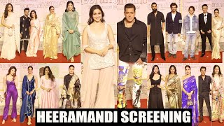 Salman, Alia, Rekha, Ananya, Mrunal, Vicky, Rashmika, Rhea, Mannara, Bhumi  |HEERAMANDI Screening