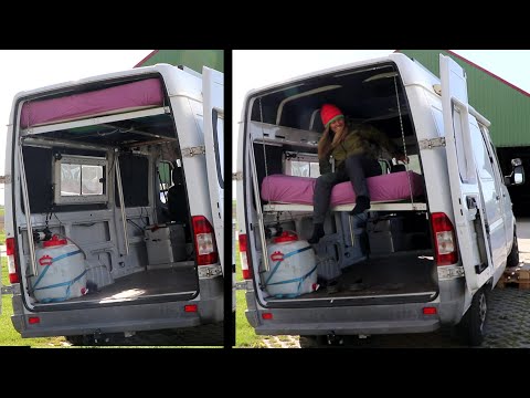 Höhenverstellbares Bett mit Wasserwaage | Hubbett