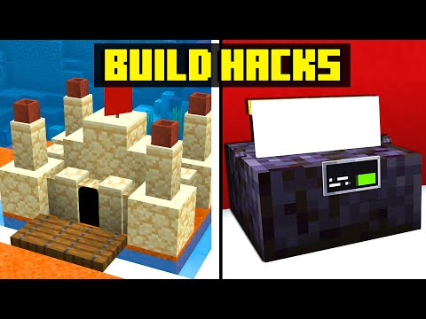 PROVO 10 BUILD HACKS NEL MIO MONDO DI MINECRAFT - ITA