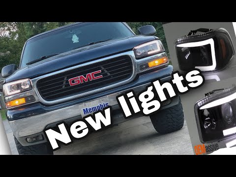 2004 YUKON HEADLIGHT INSTALL!! / AFTER MARKET LIGHTS!