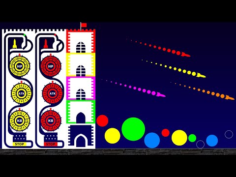 Marble Soldiers Team Battle [Castle Destruction #9] - in Algodoo