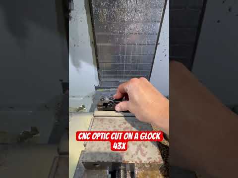 Cnc optic cut on a Glock 43x for a holosun 407k red dot #glockinc #holosun #opticcut #cnc