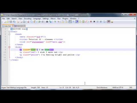 HTML5 and CSS3 beginners tutorial 21   classes   YouTube