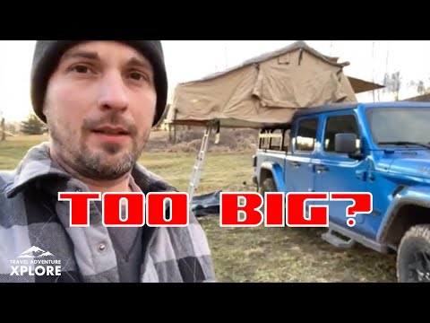 Unboxing Smittybilt Overlander XL Roof Top Tent - Setup/ Install, Jeep Gladiator Eco Diesel (EP13)