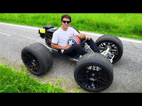 Putting MONSTER TIRES on my $100 GOKART