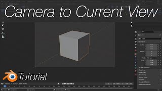 How to Set the Camera to the Current Point of View in Blender