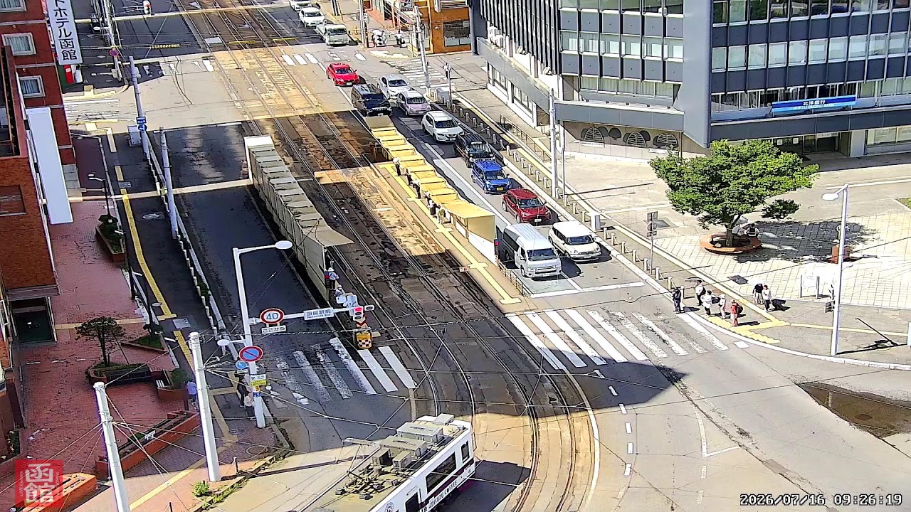 Live webcam view of Plaza de la Estación de Hakodate