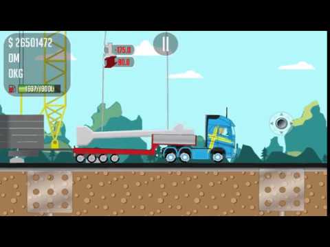 Trucker Joe is carrying concrete structures for construction