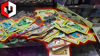SO MANY CARDS! Alot of Cards on The Edge at DC Comics Coin Pusher!
