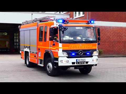 [Durchsage"Tatütata"] 14 HLF und 14 ELW der Feuer und Rettungswache Osdorf auf Einsatzfahrt