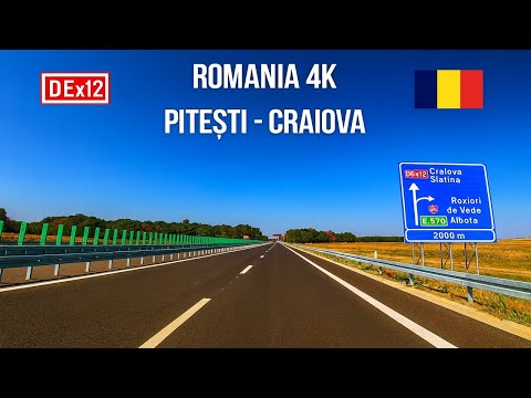 🛣️ Real-Time Drive: Pitești → Craiova | Romania Road Trip 4K