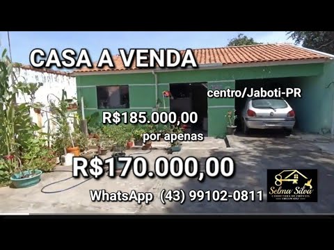 CASA A VENDA OPORTUNIDADE NO CENTRO DE JABOTI PARANÁ R$ 170.000,00 
