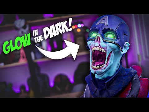 3D Printed Zombie Captain America Bust - Marvel What If...?