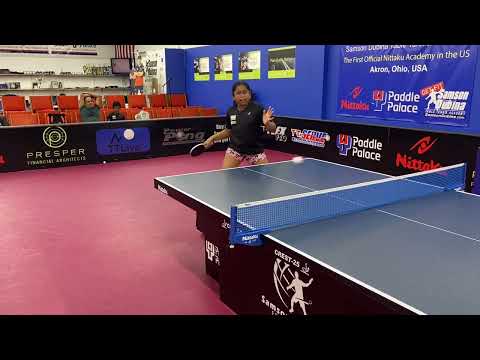 11-year-old Sadhvi Kurra Training at the Samson Dubina Table Tennis Academy