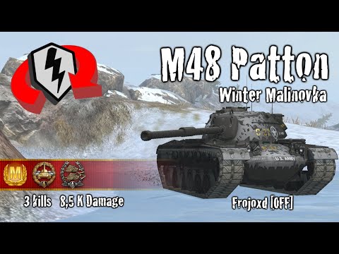 WoT Blitz M48 Patton - 4 Kills 8,5k Damage Replay - wotblitzreplays.com