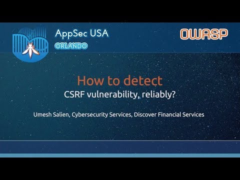 Image thumbnail for talk How to detect CSRF vulnerability, reliably?