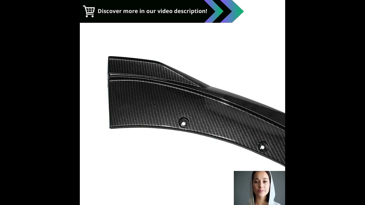 3Pcs Carbon Fiber Look/Black Car Front Bumper Splitter Lip Body Kit Spoiler Diffuser Guard for Ford