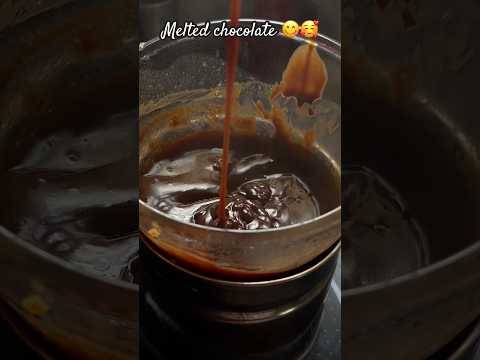 Melted chocolate 😍#chocolate #chocolatecake #chocolatelover