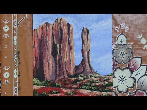 How to Paint Desert Rocks Step by Step for Beginners - Acrylic Colour Painting 