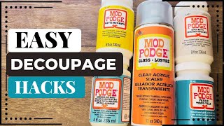 Easy Decoupage Ideas! ✨️ 4 Ways to Use Mod Podge!