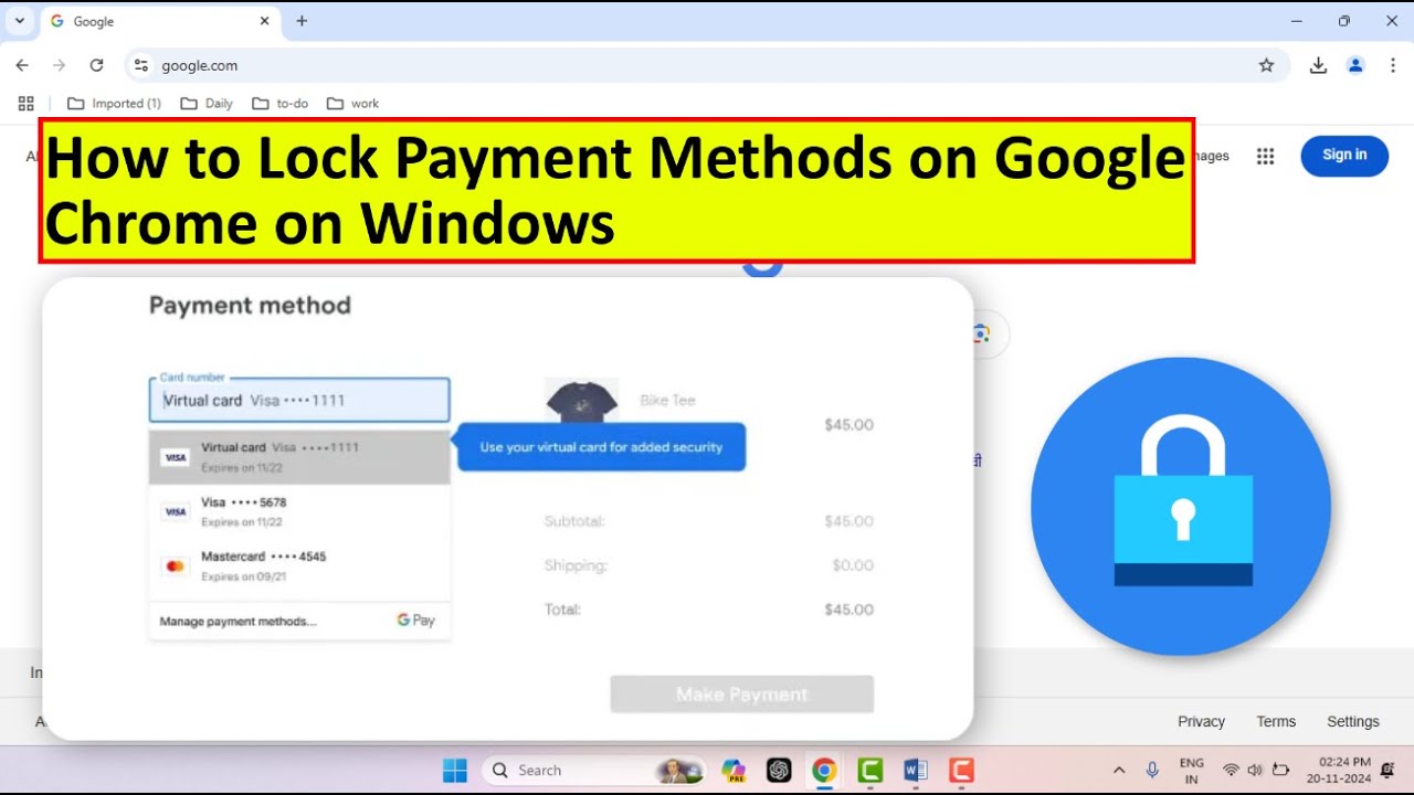 Secure Your Payments! How to Lock Payment Methods on Google Chrome