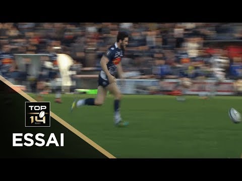 TOP 14 - Essai Mathieu LAMOULIE (SUA) - Agen - La Rochelle - J19 - Saison 2018/2019