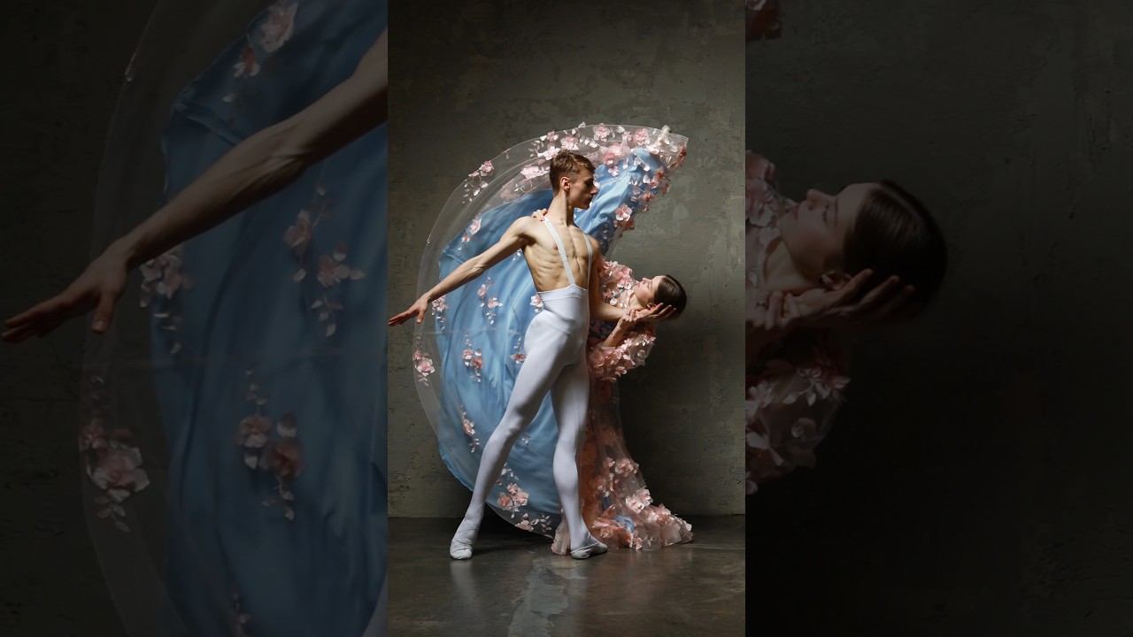 🇺🇦 Model poses for photoshoot📸 Ballet. Models Olga and Valera