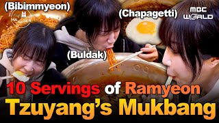 Download lagu [Sub] Tzuyang’s Korean Ramyeon Challenge 🍜 | 10 Bowls Down in One Go! #Tzuyang #TheManager mp3