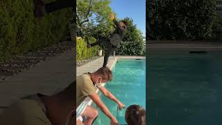 Jumping in the pool with a Suit #yzfamily