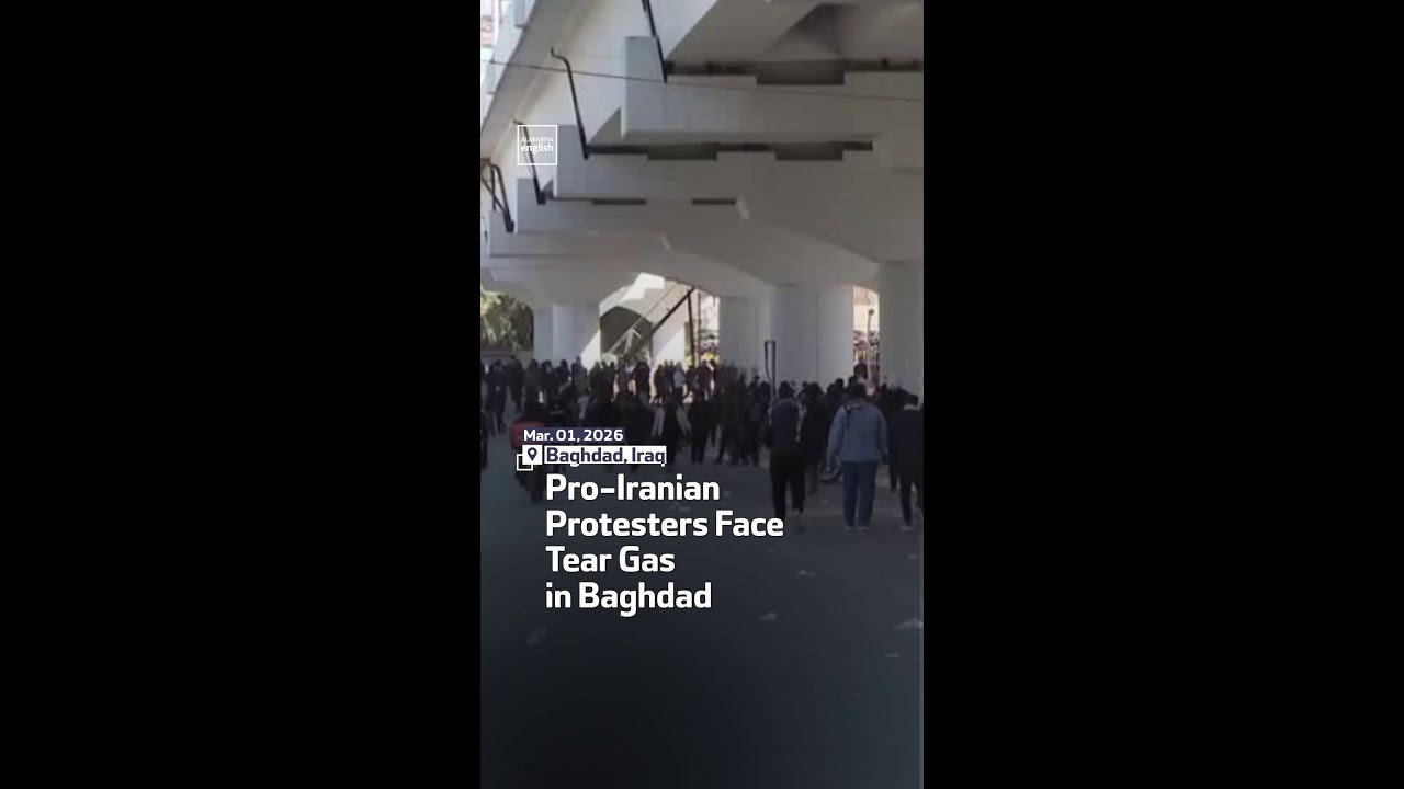 Video | Pro-Iranian Protesters Face Tear Gas In Baghdad