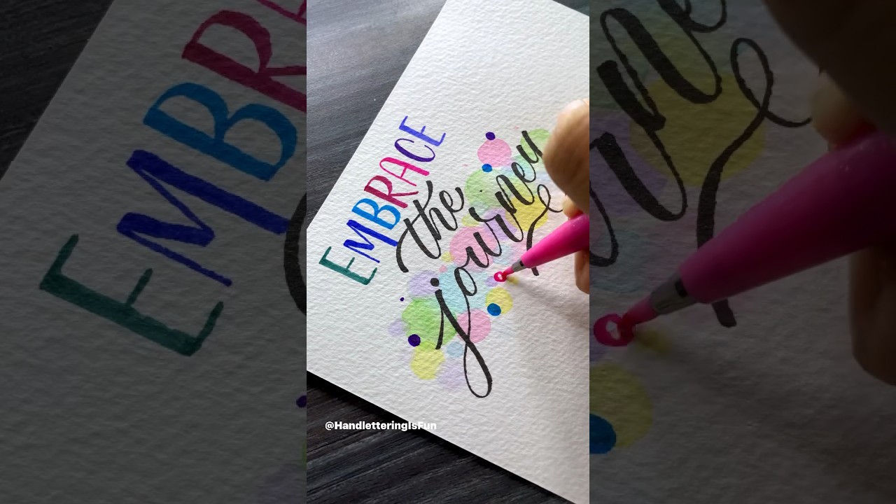 Brush lettering! #shorts #calligraphy #lettering #handlettering #art