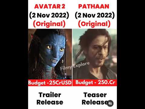 Pathaan vs Avatar 2 movie comparison #shorts #movie #comparison #pathan #avatar2