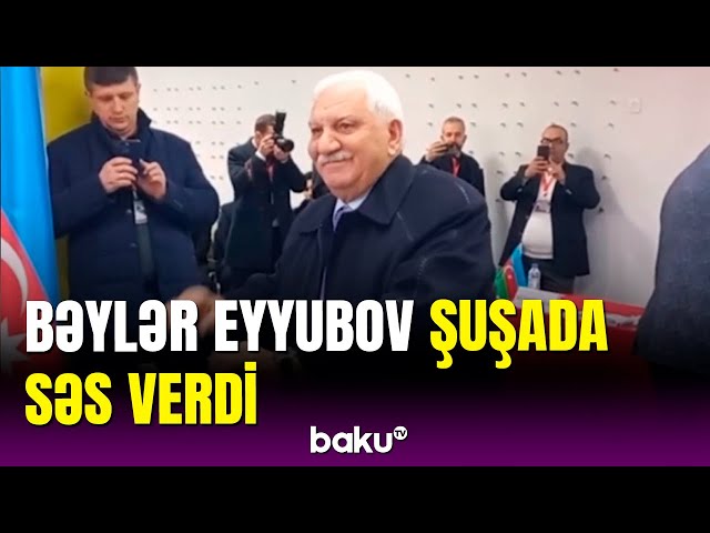 Bəylər Eyyubov Şuşada səs verdi VİDEO Oxu.az